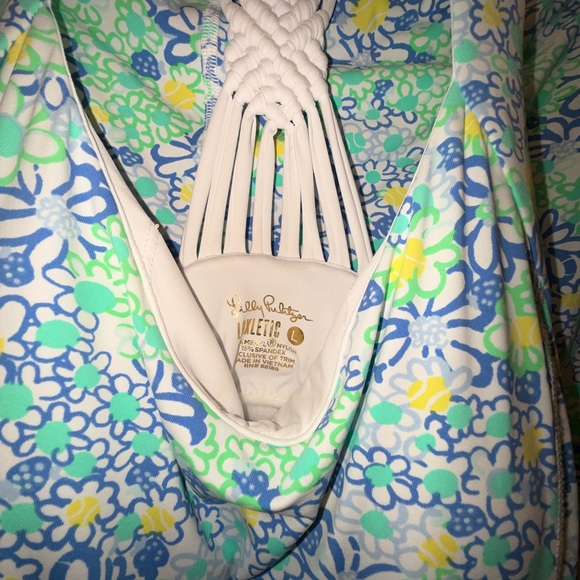 Floral Blue and Green athletic Dress and biker shorts NWOT - Picture 4 of 4